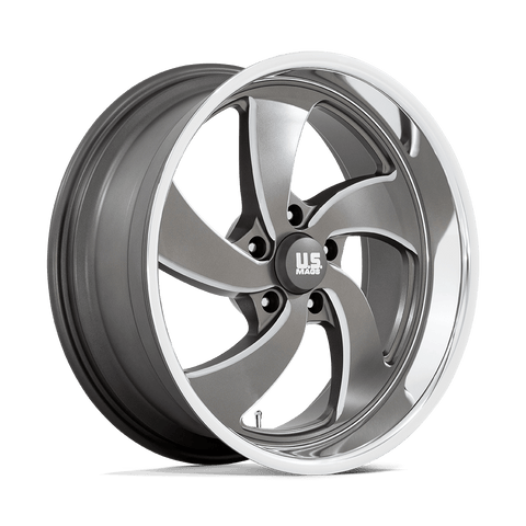 U133 Desperado Cast Aluminum Wheel in Anthracite Milled Diamond Cut Milled Finish from US Mags Wheels - View 1