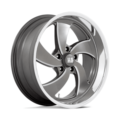 U133 Desperado Cast Aluminum Wheel in Anthracite Milled Diamond Cut Milled Finish from US Mags Wheels - View 2