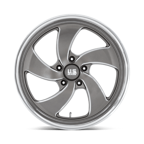 U133 Desperado Cast Aluminum Wheel in Anthracite Milled Diamond Cut Milled Finish from US Mags Wheels - View 4