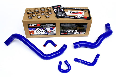 HPS Blue Reinforced Silicone Radiator and Heater Hose Kit Coolant for Ford 01-04 Mustang 3.8L 3.9L V6